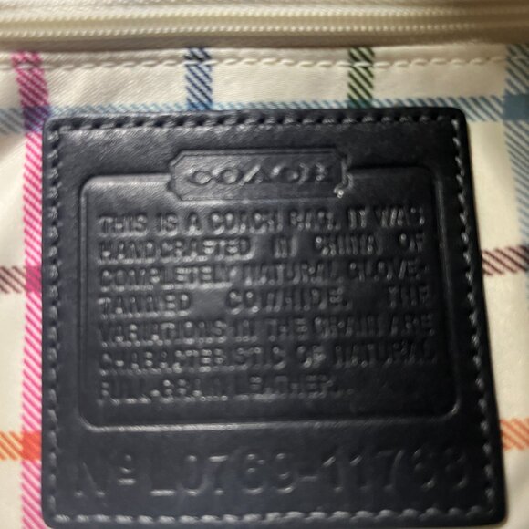 2007 Coach Bleecker Black Leather Shoulder Bag Purse Brass Hardware - Picture 3 of 10